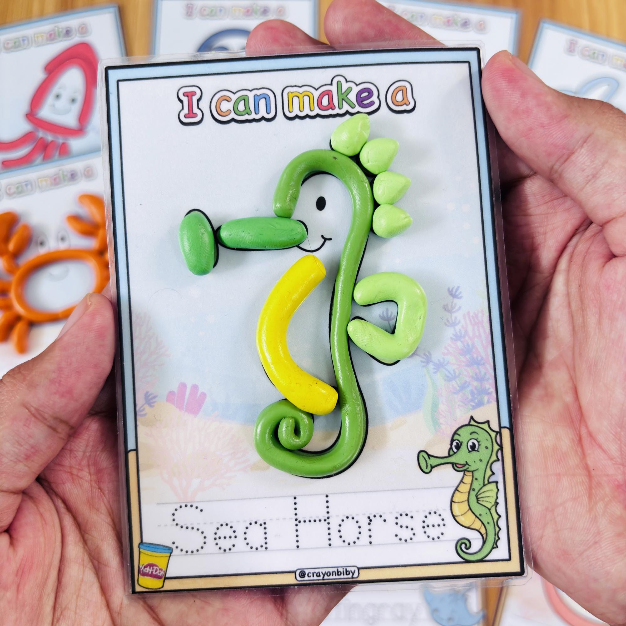 Ocean Animal Play Dough Mats for Kids, Sea Creature Fine Motor Activity ...