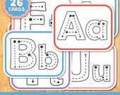 Alphabet Tracing Cards: Uppercase & Lowercase Letter Practice (PDF Download)