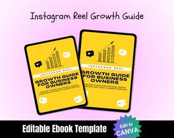 Groeigids Instagram-rollen voor bedrijven | Betrokkenheid en verkoop stimuleren | Bewerkbare canvassjabloon | Direct downloaden | Tips voor sociale media