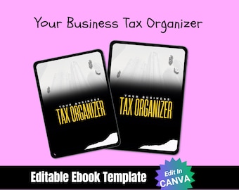 Business Tax Organizer Printable | Small Biz & Freelancer Tax Binder | Track Income Expenses | Instant PDF Download | Side Hustle Tax Kit