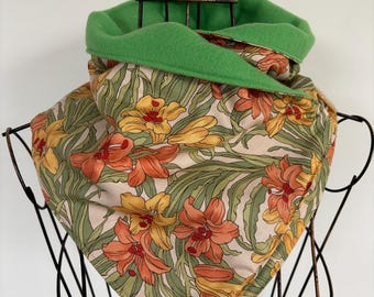 Calentador de cuello, bufanda, regalo para ella, hecho a mano, cuello, capucha, bufanda de polar, calentador de cuello de polar, polaina de cuello