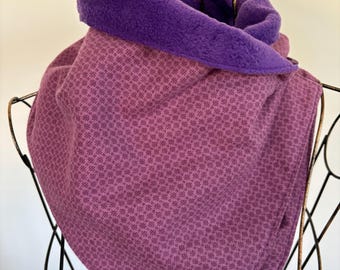 Calentador de cuello, bufanda, regalo para ella, hecho a mano, cuello, capucha, bufanda de polar, calentador de cuello de polar, polaina de cuello