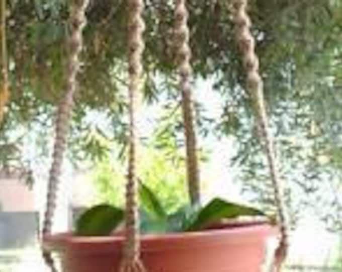 MACRAME Plant Hanger 60 in Deluxe Style with BEADS - JUTE