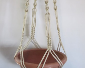 MACRAME PLANT HANGER 48 Inch Vintage Style  6mm Pearl cord  (Choose Color)