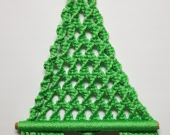 Christmas Tree Macrame Wall hanging - 19 inch long 4mm Cord Great Christmas Gift