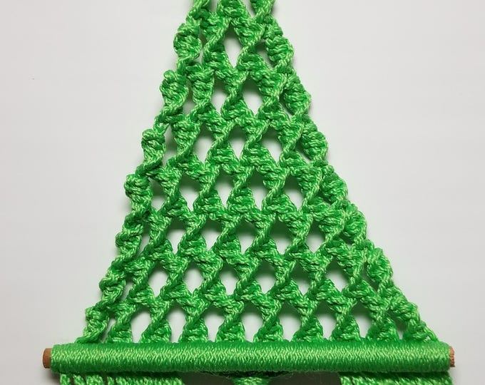 Christmas Tree Macrame Wall hanging - 19 inch long 4mm Cord Great Christmas Gift