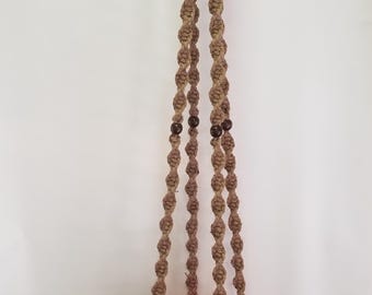 MACRAME Plant Hanger 52 in Deluxe Style All Natural Jute with BEADS