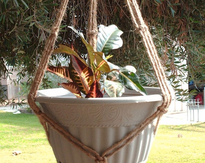 Macrame Plant Hanger 35 in SIMPLE 3-ARM 6 Ply Jute