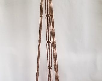 Macrame Plant Hanger 60 in SIMPLE 3-ARM 6 ply Jute