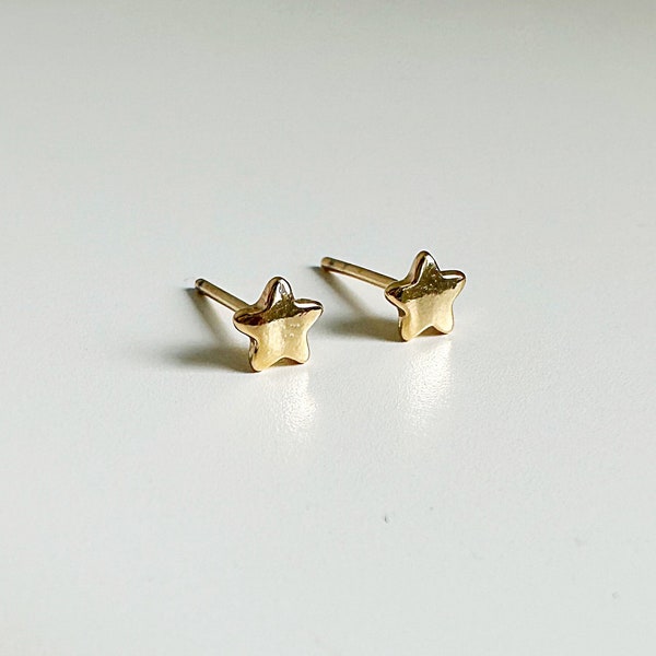 18k Gold Filled Star Stud Earrings: Celestial Jewelry