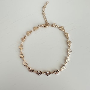 18k Gold Filled Herzkettenarmband: Zierliches Valentinstagsgeschenk