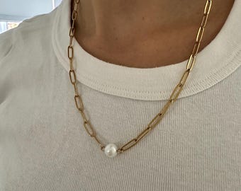 eManco Collana con moneta a disco vuota da 6 mm Collana girocollo in acciaio inossidabile Colore oro Donna Uomo Gioielli Gioielli Gioielli personali per regalo  36