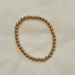 18k gold filled armband met medium kralen, sierlijke armband