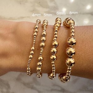 18k gold filled Trio Perlen Stretch Armband