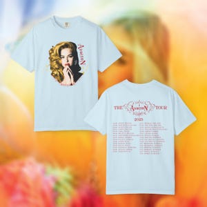 Addison Rae Retro Y2K Unisex Garment-Dyed T-shirt, Tour Shirt, Double Sided, Vintage Tee, Unique Graphic Tee,