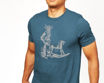 Cowboy, Men's / Unisex Deep Teal Blue T-Shirt