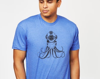 Diver, Men's / Unisex Lake Blue T-Shirt