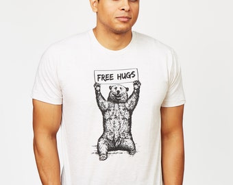 Bear Hug, Men's / Unisex Heather Oatmeal T-Shirt