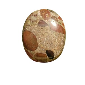 Red Jasper Conglomerate Pudding stone Palmstone 1 pcs 40 to 45 mm