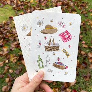 Illustrazione di picnic - Acquerello dipinto a mano / Collezione Piccoli piaceri