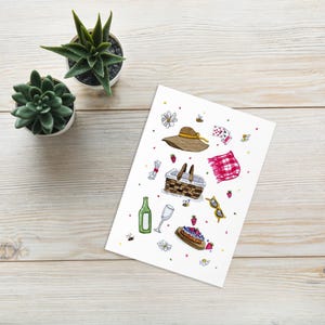 Grußkarte Aquarell Picknick | Kleine Freuden-Kollektion