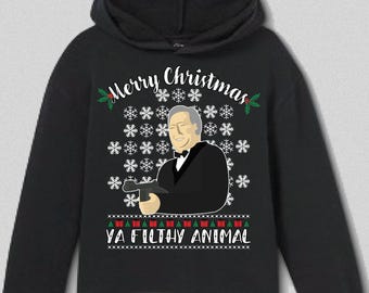 醜いセーターのデザイン「メリークリスマス、汚い動物め」デジタルプリント svg. png. ホーム・アローン2