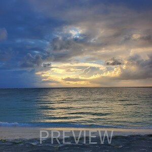 Okinawa Sunset Ocean Photo Print | Digital Download | Miracle Sky Wall Art