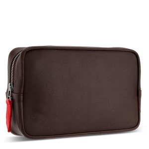 Leather cable bag, charger bag cord bag handmade fathers day gift