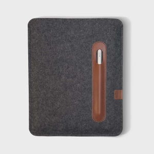 Merino Wool iPad Pro Sleeve: Leather Accents, Magic Keyboard Case image 2