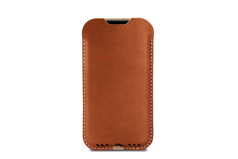 iPhone 11 Pro Max / Xs Max case cover KINGSTON 100 % wool felt, pure vegetable tanned leather sleeve image 6