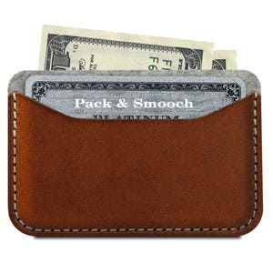 Mini portefeuille, porte-cartes, sac à main 100 % feutre de laine mérinos cadeau homme cuir tannage végétal artisanal cadeau halloween