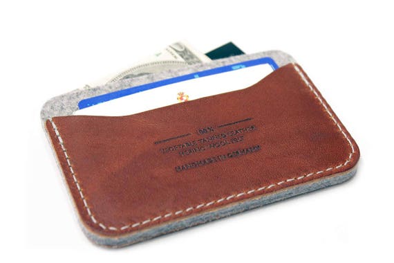 Mini cartera estuche de monedero 100% cuero - Etsy España