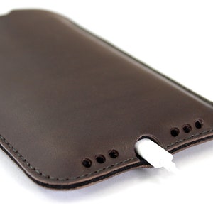 iPhone 13 Mini / 12 Mini case wide size KINGSTON 100% wool felt mulesing-free, mobile phone case vegetable tanned leather sleeve image 2