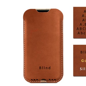 iPhone 13 Mini / 12 Mini case wide size KINGSTON 100% wool felt mulesing-free, mobile phone case vegetable tanned leather sleeve image 9