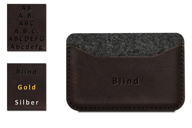 Mini wallet, card case, purse 100% merino wool felt mens gift vegetable tanned leather handcrafted gift image 10