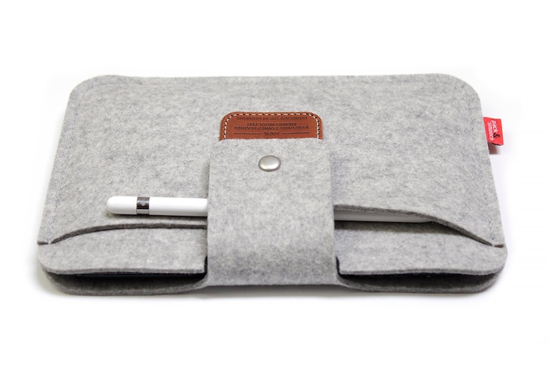 iPad mini 6 case , felt case, build in pen holder made of 100% wool felt handmade gift image 5