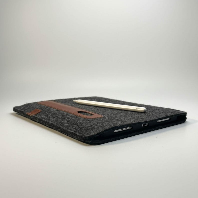 Merino Wool iPad Pro Sleeve: Leather Accents, Magic Keyboard Case image 4