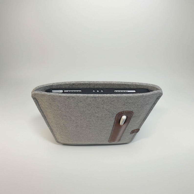 Merino Wool iPad Pro Sleeve: Leather Accents, Magic Keyboard Case image 7