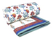 Reversible Queen Quilt SHAHI PHOOL block printed