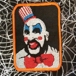 House of 1000 Corpses Captain Spaulding 4 in. iron on/sew on patch. FREE SHIPPING