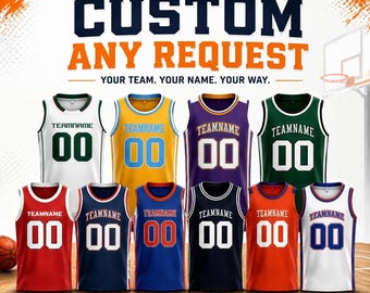 Custom Basketball Jersey, Personalized Fan Style Jersey Embroidery Men Women Youth Kids Birthday Gift