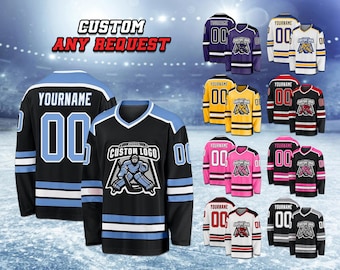 Custom Hockey Jersey: Personalized Name, Number, Logo