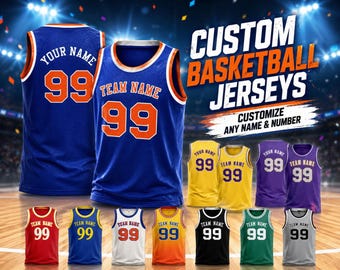 Custom Basketball Jersey Personalized Name Number Replica Jersey for Men Women Youth Fan Lovers