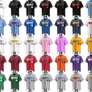 Custom Baseball Jersey Personalized Embroidered Name Number for Men Women Kid Toddler Fans image 2