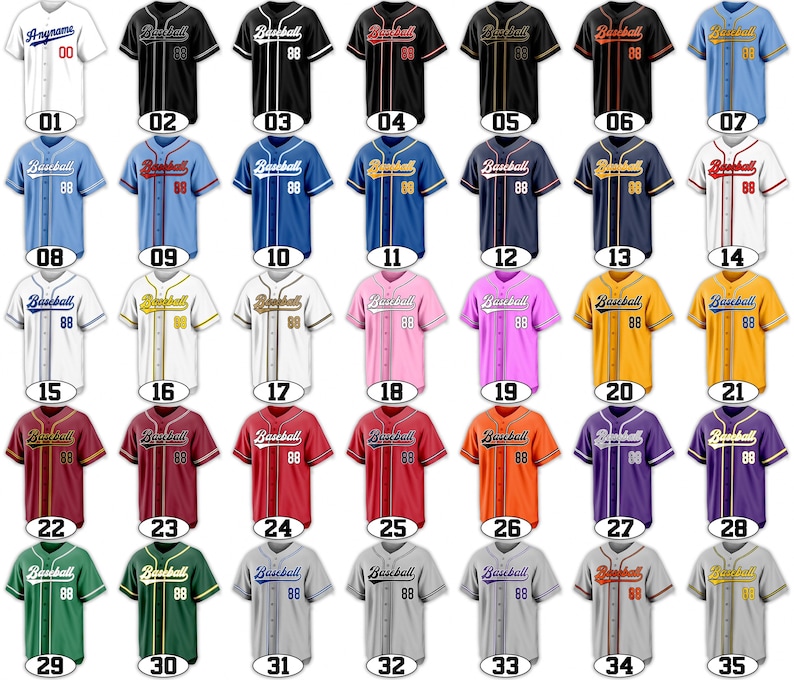 Custom Baseball Jersey Personalized Embroidered Name Number for Men Women Kid Toddler Fans image 2