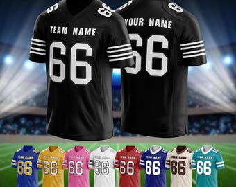 Custom Football Jersey Personalized Team Name Number Training Shirt Fan for Men Women Kids