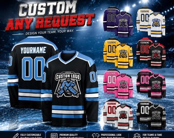 Custom Hockey Jersey: Personalized Name, Number, Logo
