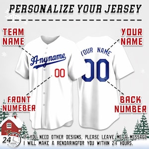 Custom Baseball Jersey Personalized Embroidered Name Number for Men Women Kid Toddler Fans image 7