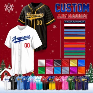 Custom Baseball Jersey Personalized Embroidered Name Number for Men Women Kid Toddler Fans image 1