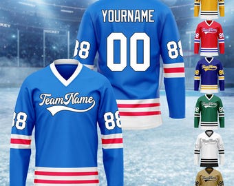 Custom Hockey Jersey Personalized Name Number Sports Hockey for Men Women Kids Fans Gift